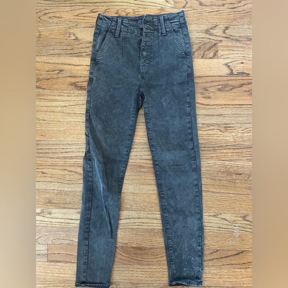 AE Next Level Super High Waisted Jegging, washed out black